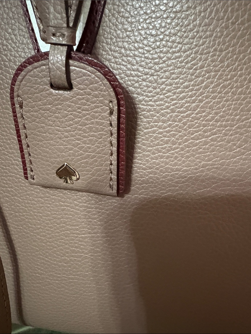 Eva Kaye Spade Zip Satchel Dusty Rose Brown Leather Satchel - Picture 3 of 16